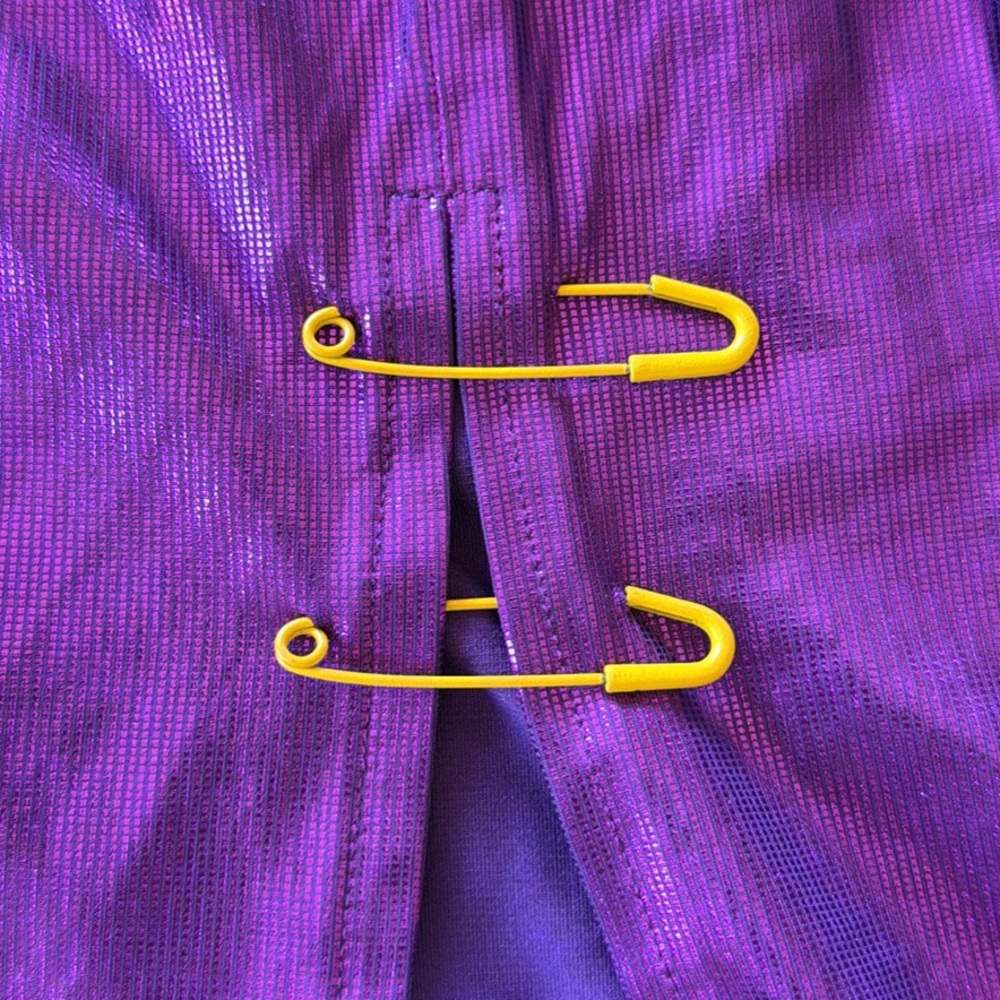 Dua Lipa Costume Sequin Top and Purple Skirt Set Size Small - Picture 3 of 8